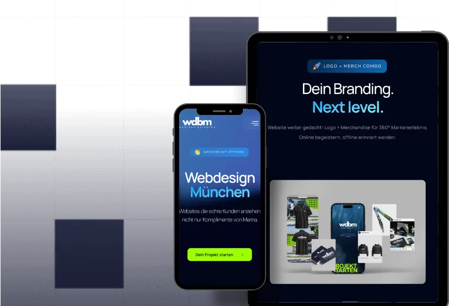 Webdesign München responsive Website und Corporate Branding Merchandise Design webdesignbyme.de