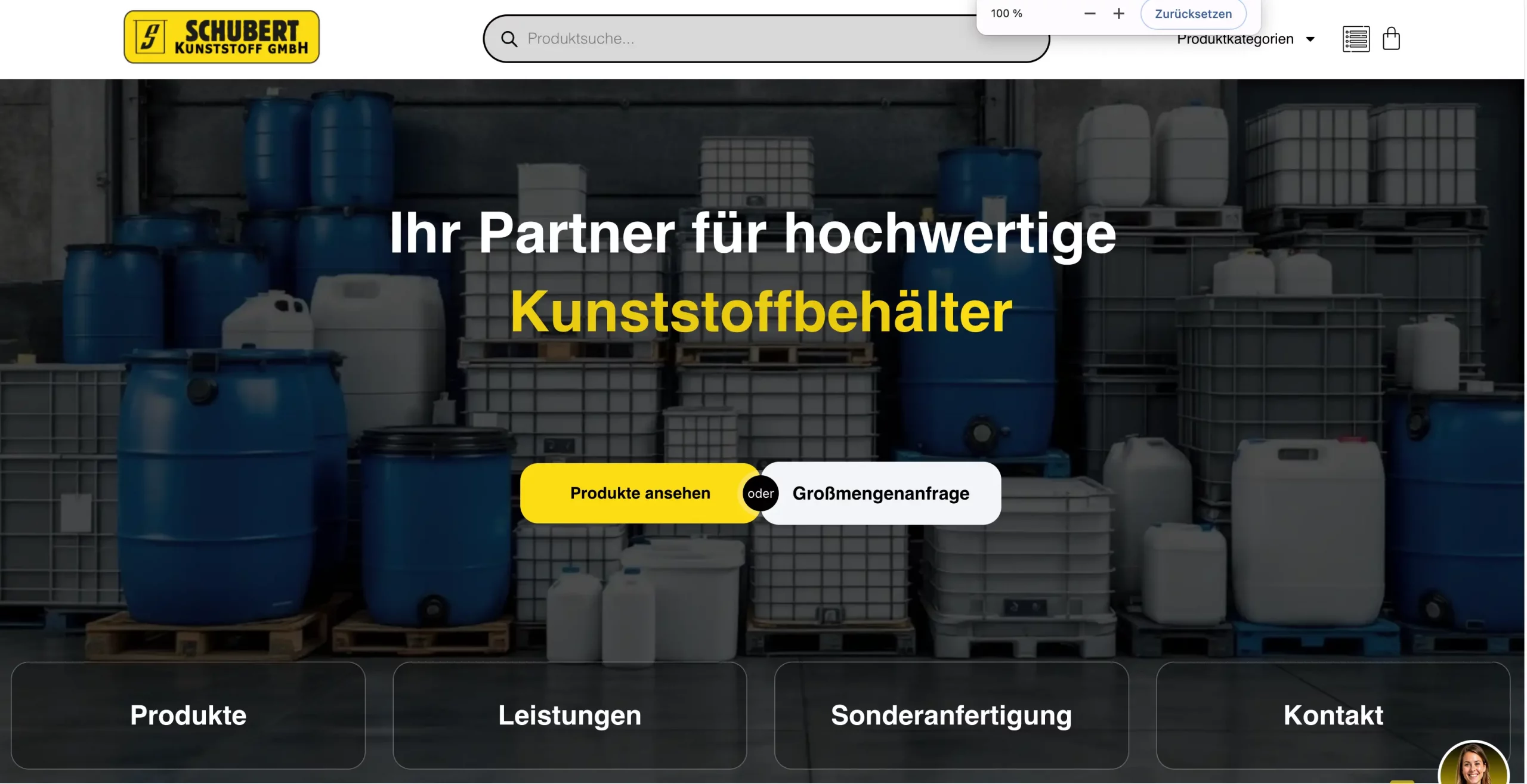 Hochwertige Kunststoffbehälter in verschiedenen Größen und Farben im Lager von Schubert Kunststoff GmbH – Ihr Partner für robuste Industriebehälter.